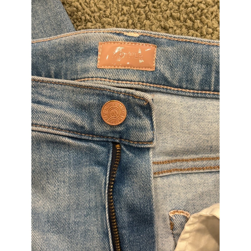 Mother The Hustler Superior Ankle Fray Au Revoir Light Wash Sz 29 High Rise - Picture 4 of 9
